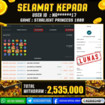 JACKPOT SLOT GACOR MAIN STARLIGHT PRINCESS 1000 03 JANUARI 2026